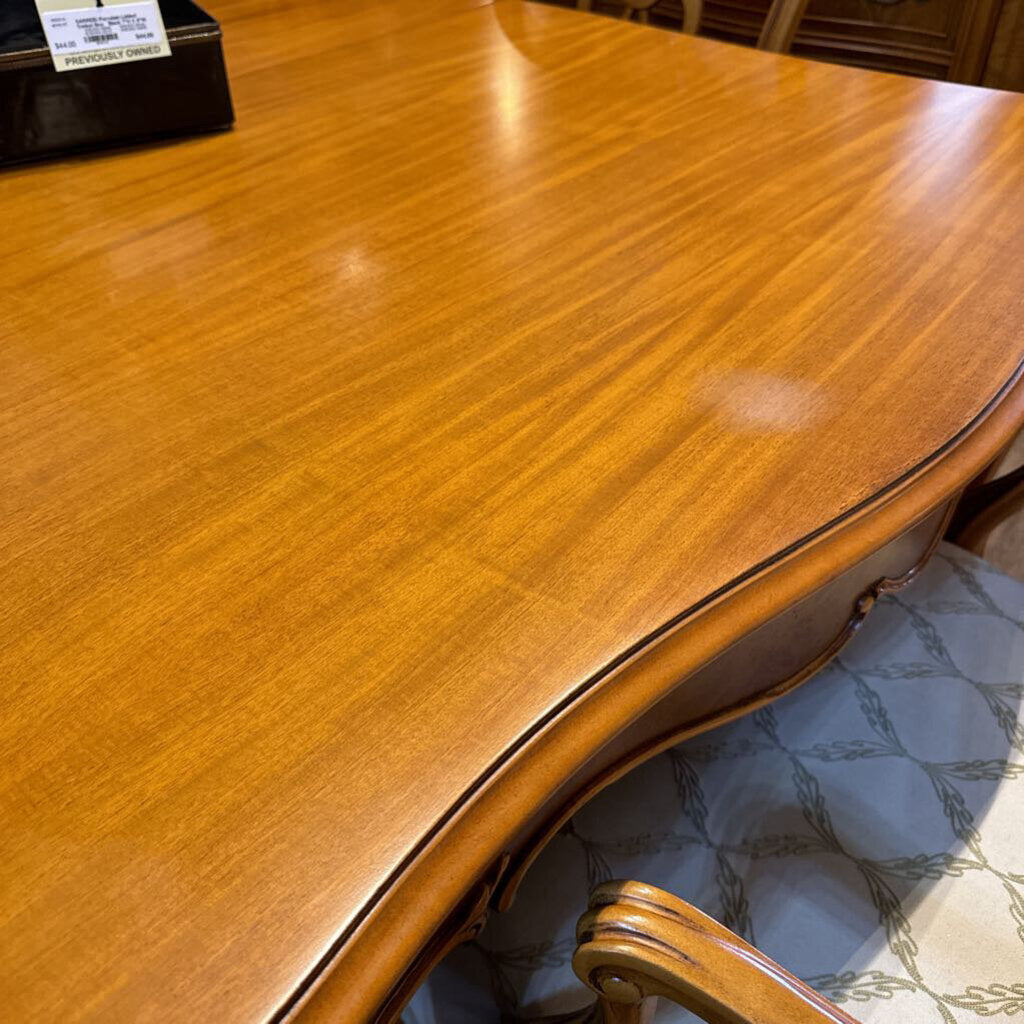 1940s Traditional Dining Room Table with 6 Chairs and China Cabinet