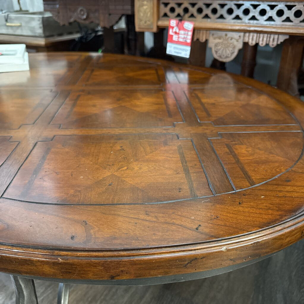 Orig Price $900 - Wood and Iron Cocktail Table