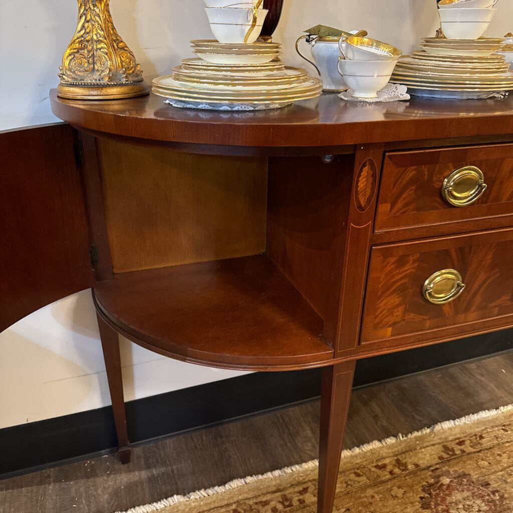 Inlaid Bowfront Sideboard Buffet