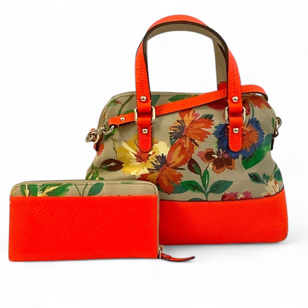 "Grove Court" Floral Handbag w/Matching Wallet