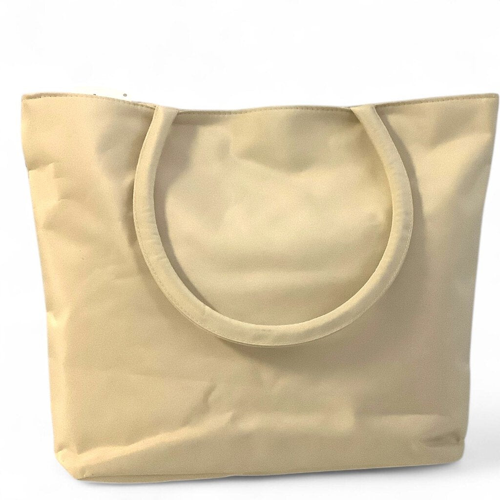 Nylon/Suede Cutout PatternTote Bag