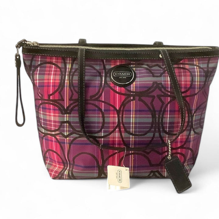 Orig. Price $190 - Tartan Tote Handbag