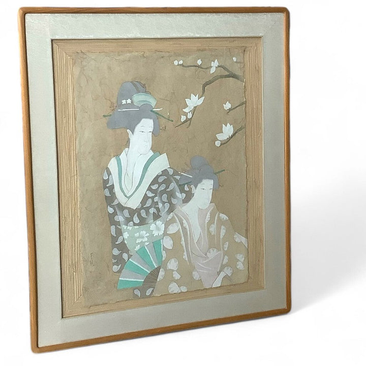 Vintage Japanese Artwork on Parchment Paper