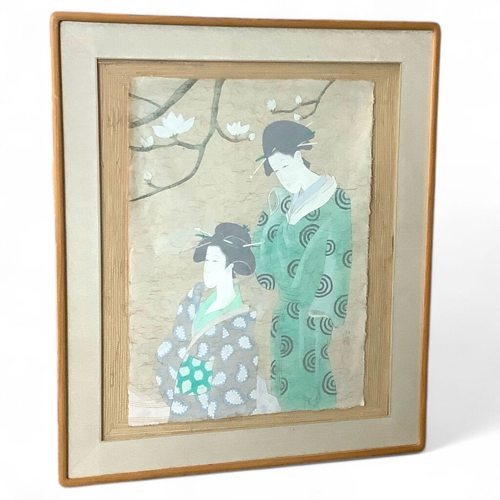 Vintage Japanese Artwork on Parchment Paper