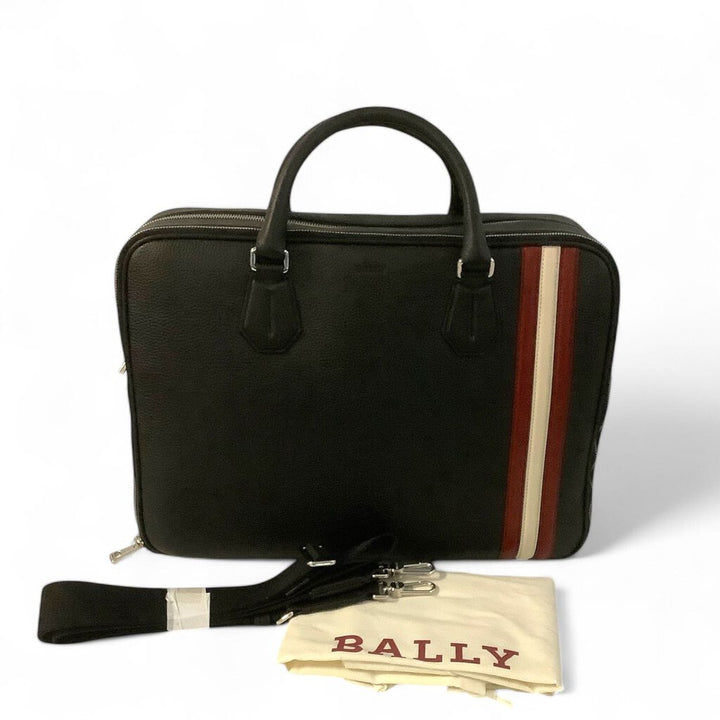 Orig. Price $1230 - Leather Executive "City Stripe" Shoulder Bag