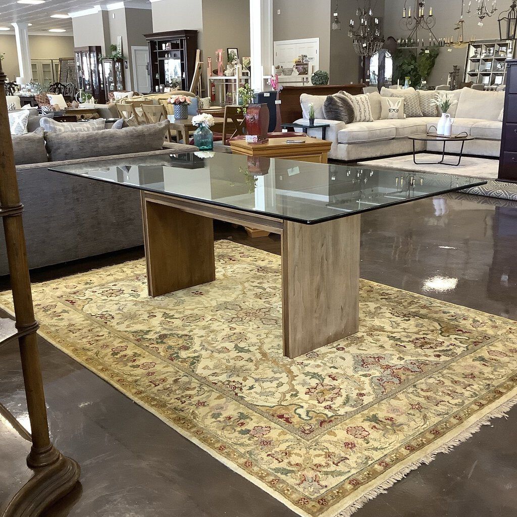 Orig Price $1200 - Glass Top Dining Table