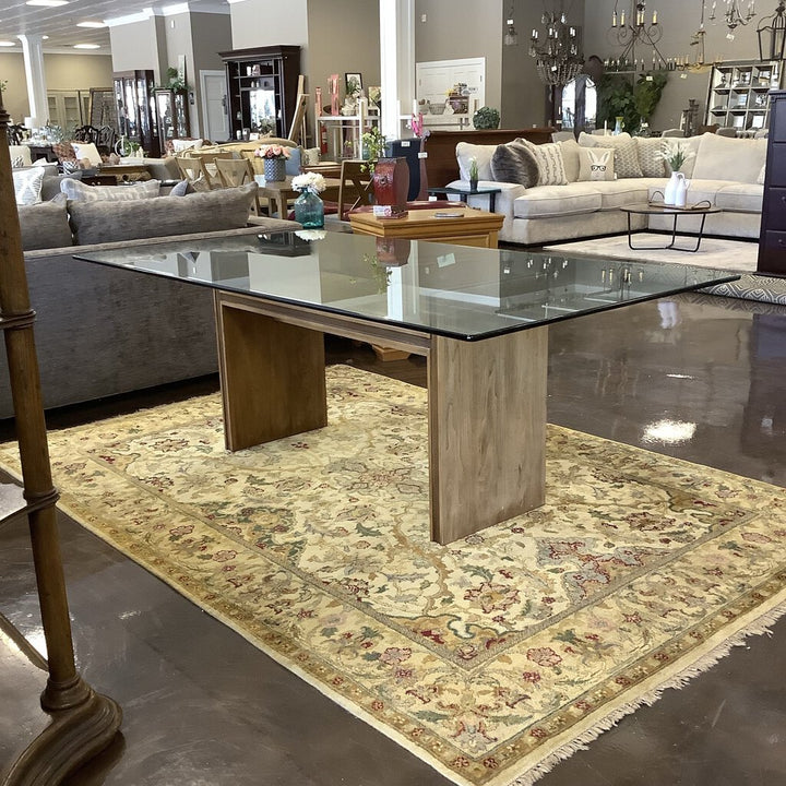 Orig Price $1200 - Glass Top Dining Table