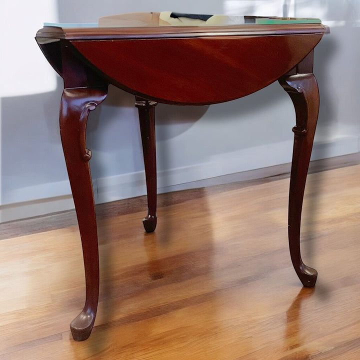 Orig Price $300 - Trifold End Table w/ Glass Top