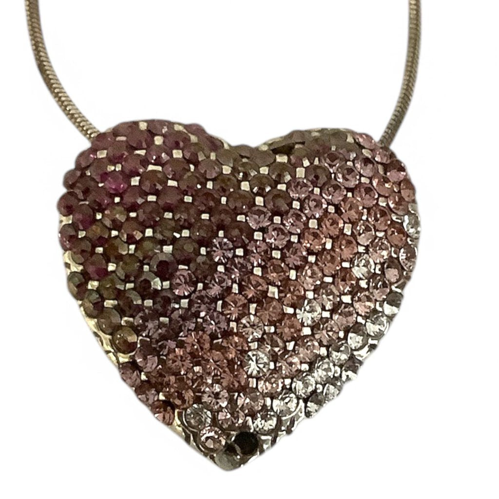 Reversible Pave Heart Necklace