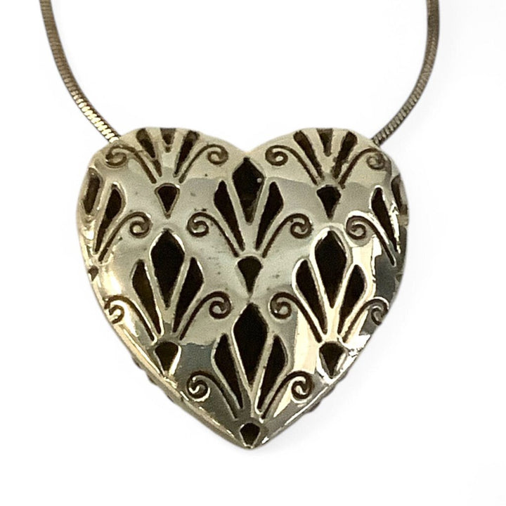 Reversible Pave Heart Necklace