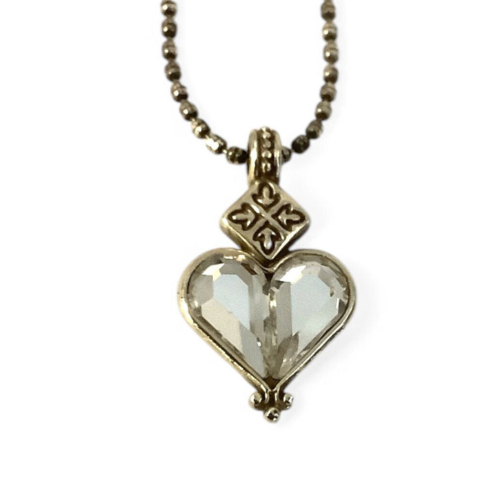 Reversible Rhinestone Heart Necklace