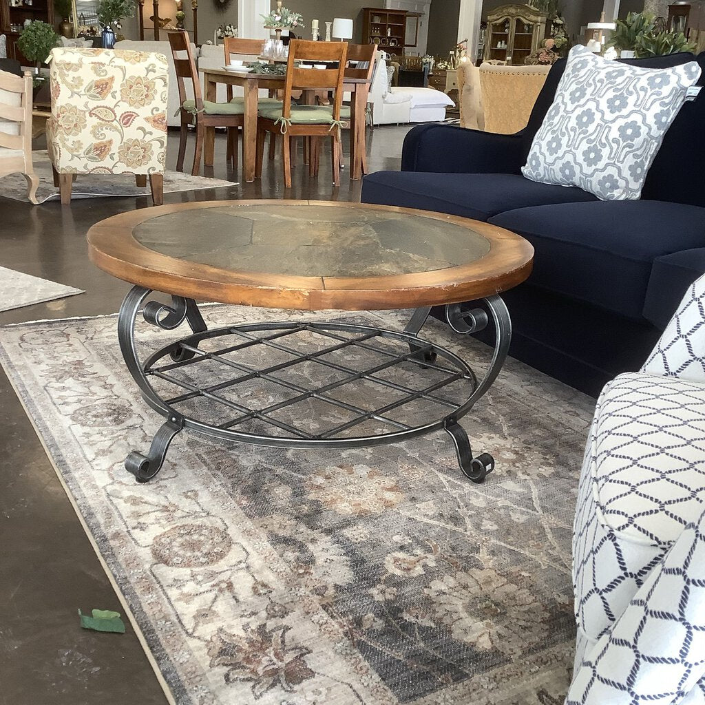 Wood & Stone Cocktail Table