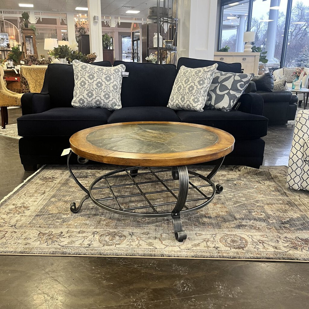 Wood & Stone Cocktail Table