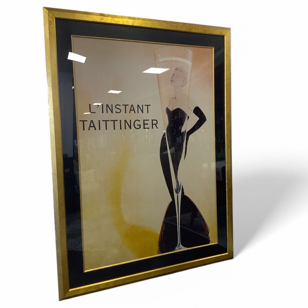 Extra Large "L'instant Taittinger" Framed Picture