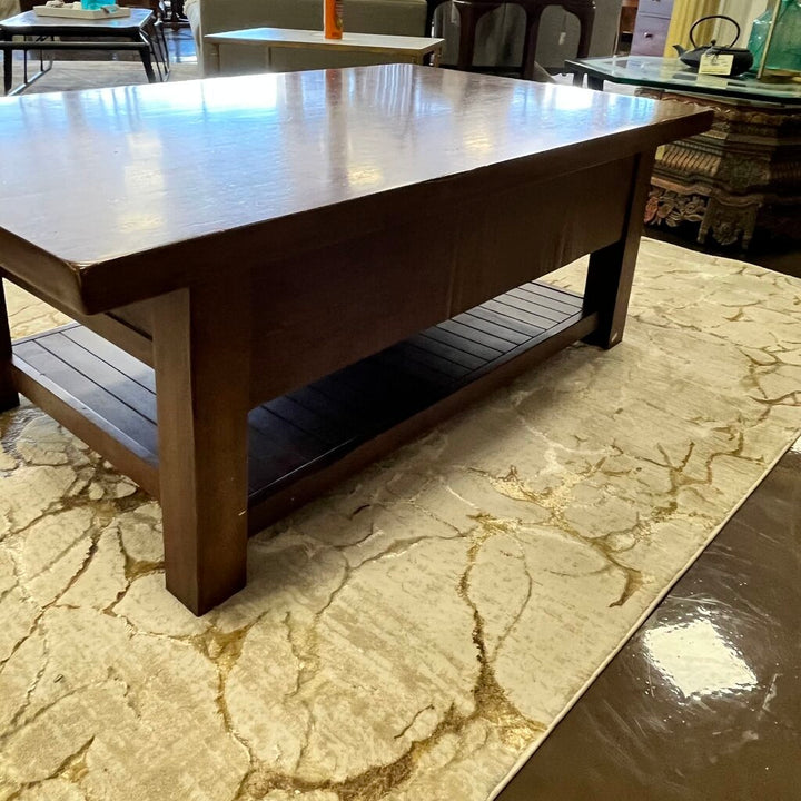 Orig Price $600 - Wood Cocktail Table w/ 2 Drawers
