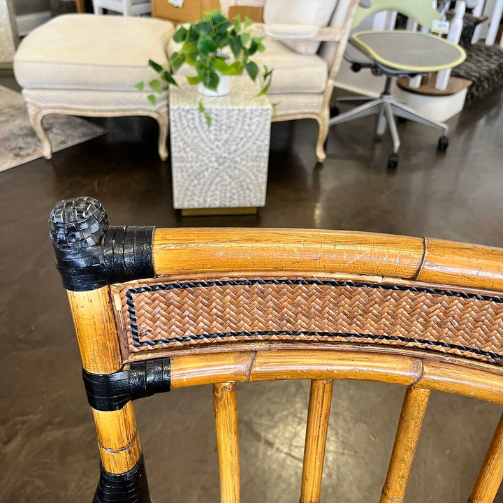 Faux Bamboo Rattan Chair