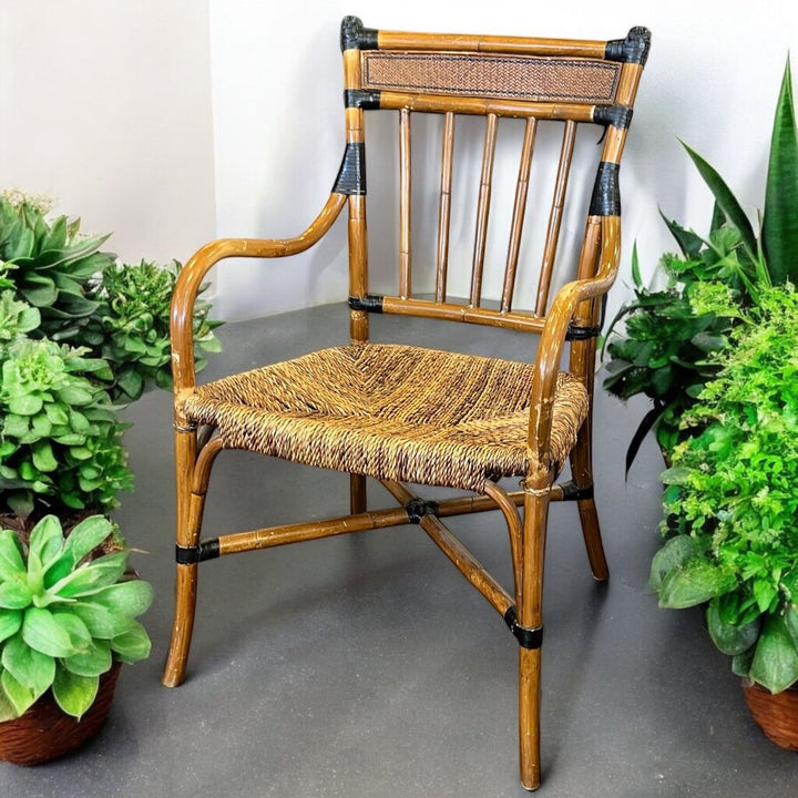 Faux Bamboo Rattan Chair