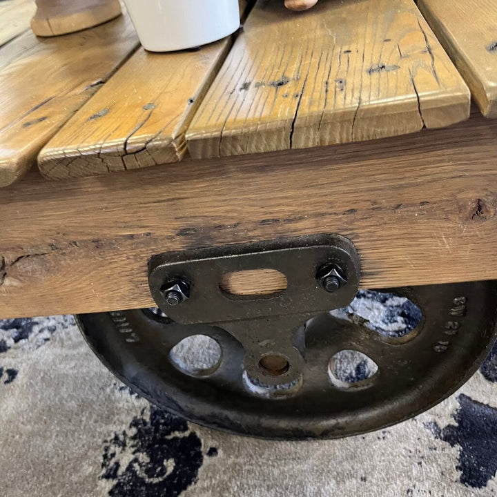 Orig Price $2295 - Railroad Cart Cocktail Table