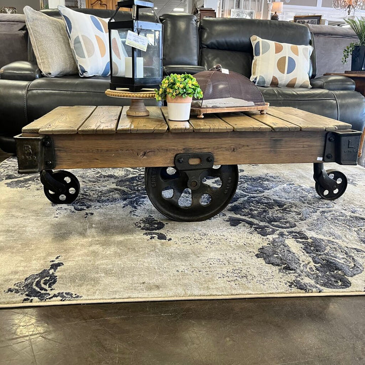 Orig Price $2295 - Railroad Cart Cocktail Table