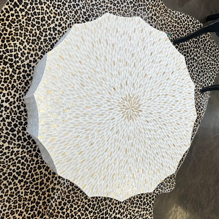 (BRAND NEW) Capiz Shell Cocktail Table