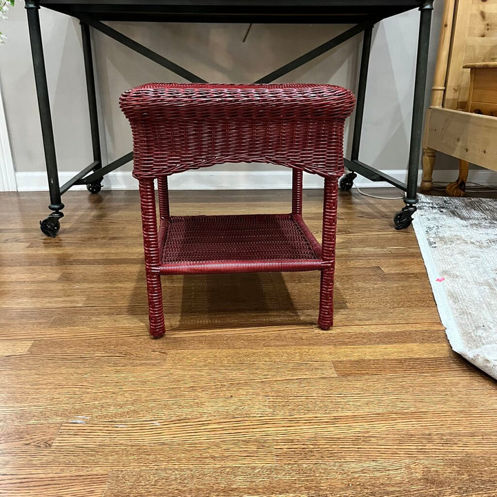 Wicker End Table
