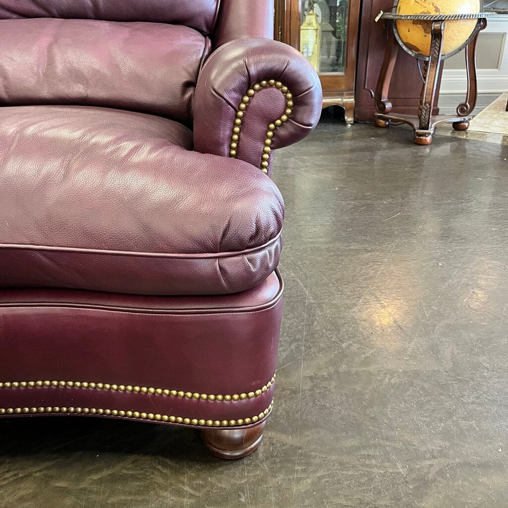 Orig Price $3000 - Leather Chair w/ Ottoman
