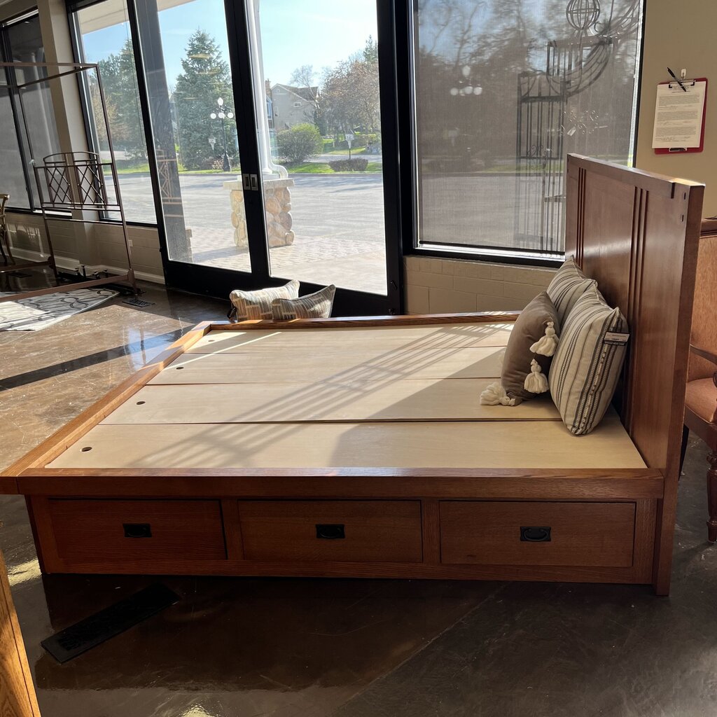 Orig Price $2500 - King Platform Bed w/ Storage