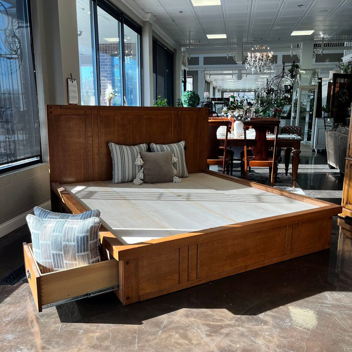 Orig Price $2500 - King Platform Bed w/ Storage