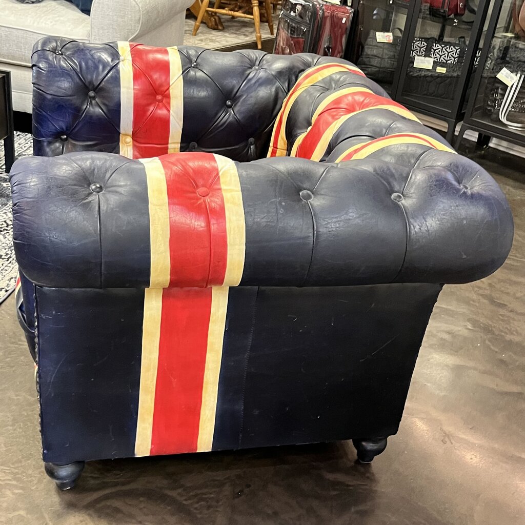 Orig Price $1495 - Union Jack Leather Club Chair