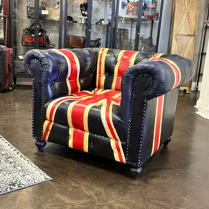 Orig Price $1495 - Union Jack Leather Club Chair