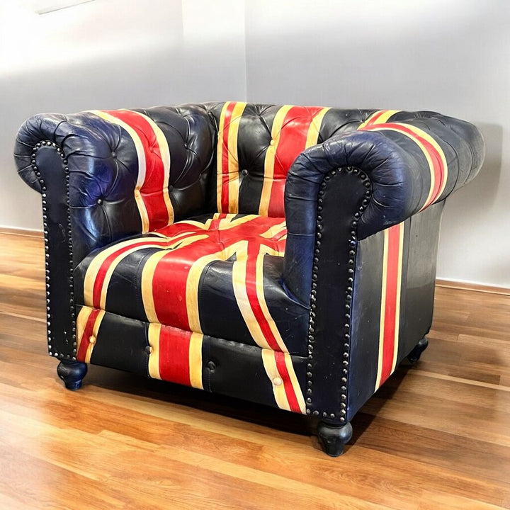 Orig Price $1495 - Union Jack Leather Club Chair