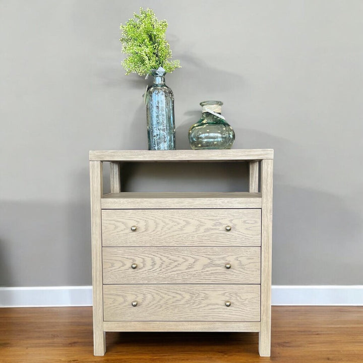Orig Price $1215 - 3 Drawer Night Stand W/ Shelf