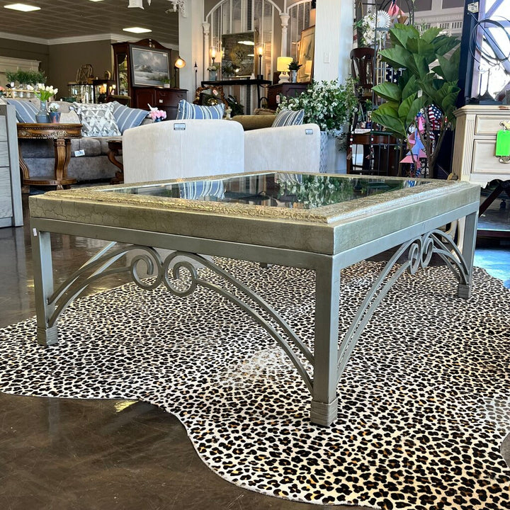 Orig Price $800 - Cocktail Table w/ Glass