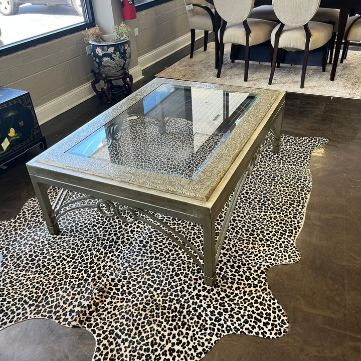 Orig Price $800 - Cocktail Table w/ Glass