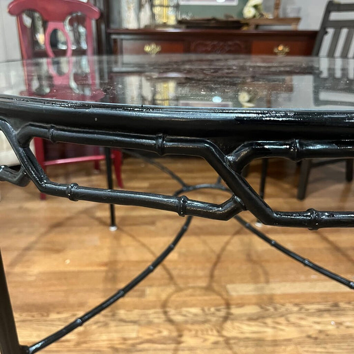 Orig Price $3000 - Faux Bamboo Glass Table