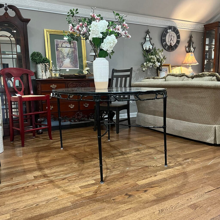 Orig Price $3000 - Faux Bamboo Glass Table