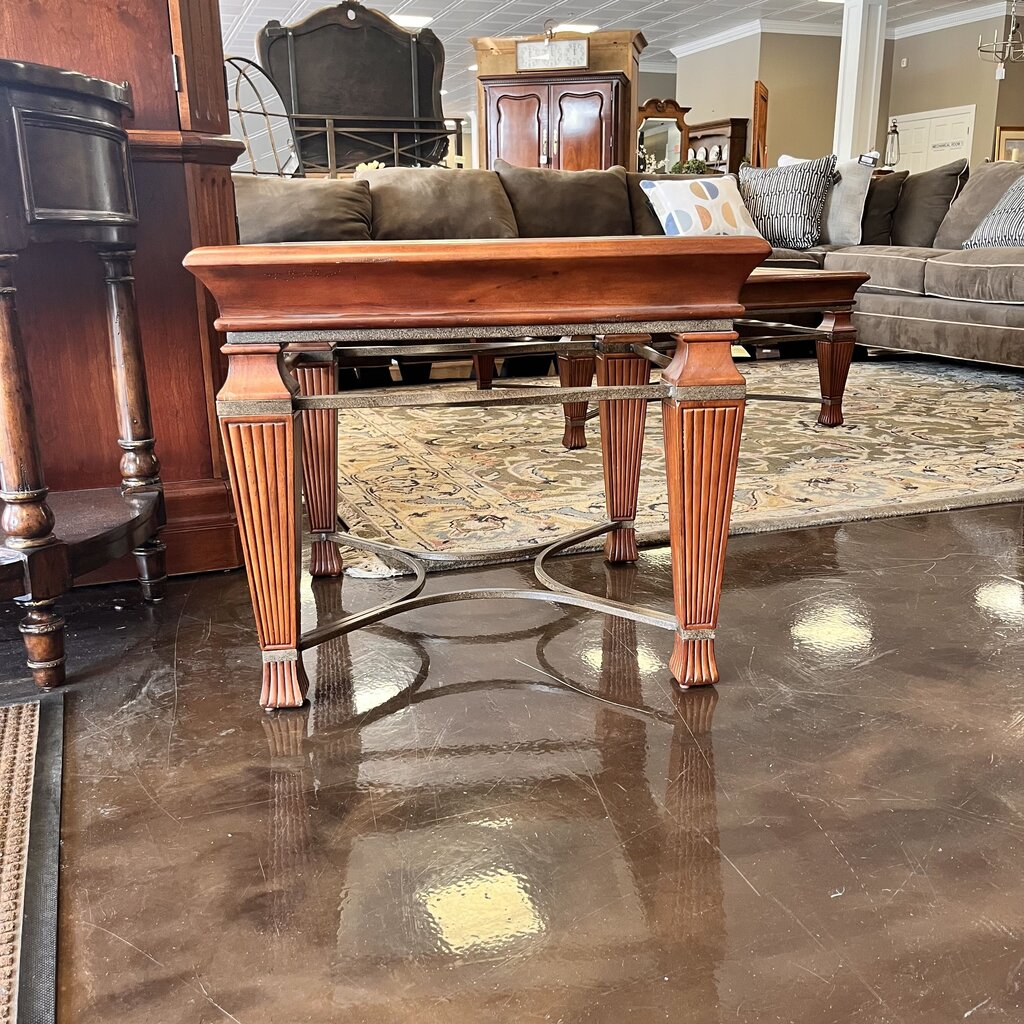 End table w/ Glass Inlay