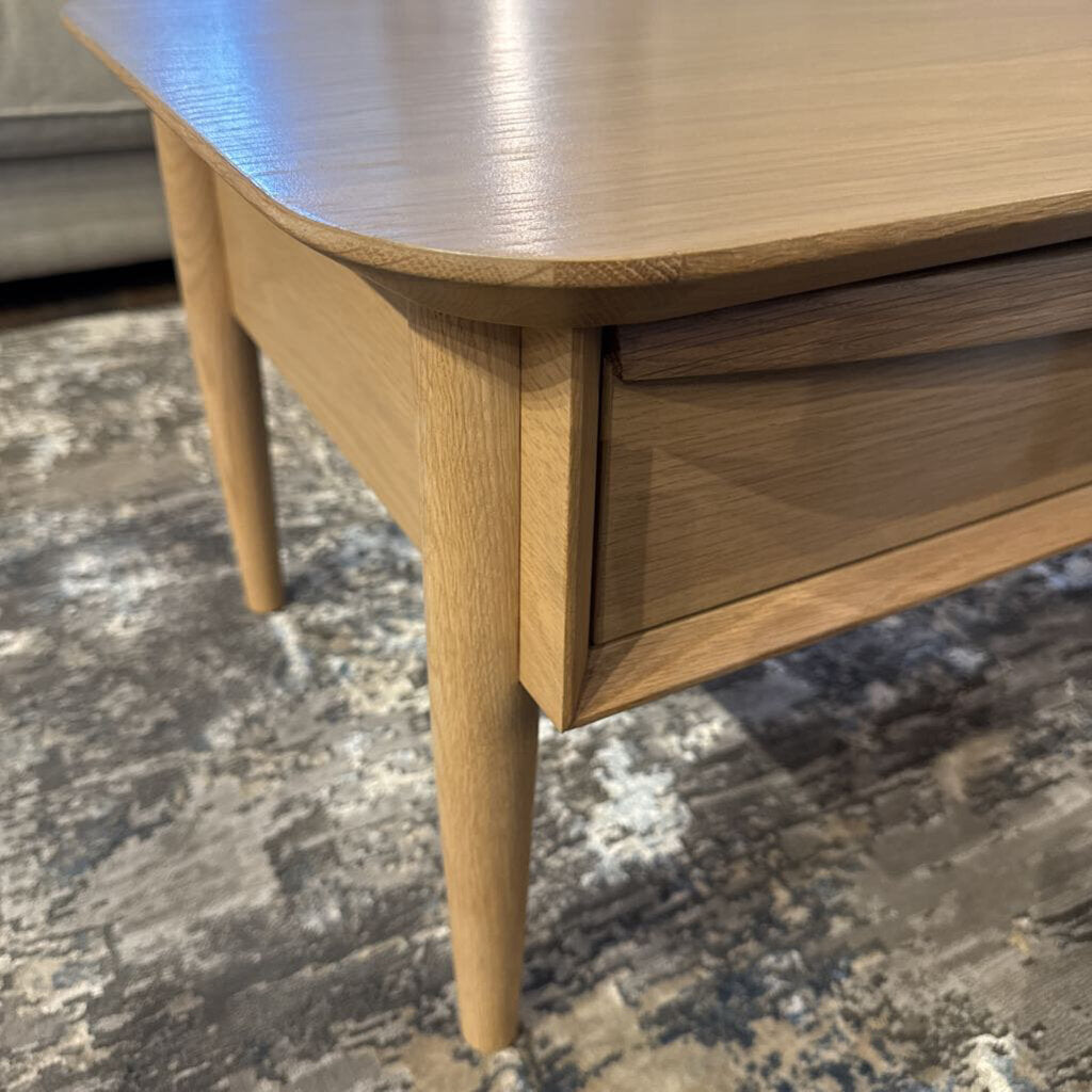 (BRAND NEW) Lenia Storage Coffee Table - White Oak