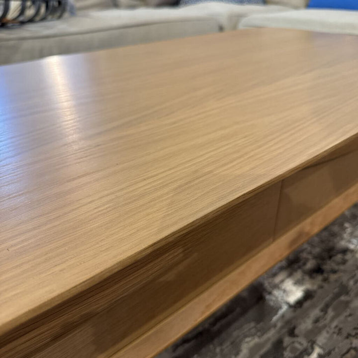(BRAND NEW) Lenia Storage Coffee Table - White Oak