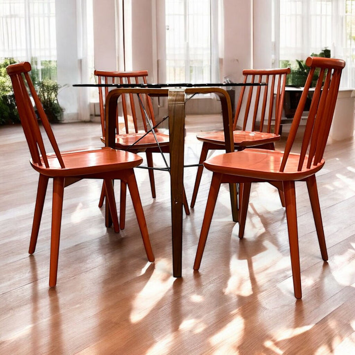 Orig Price $1200 - Glass Dining Table w/ 4 Chairs