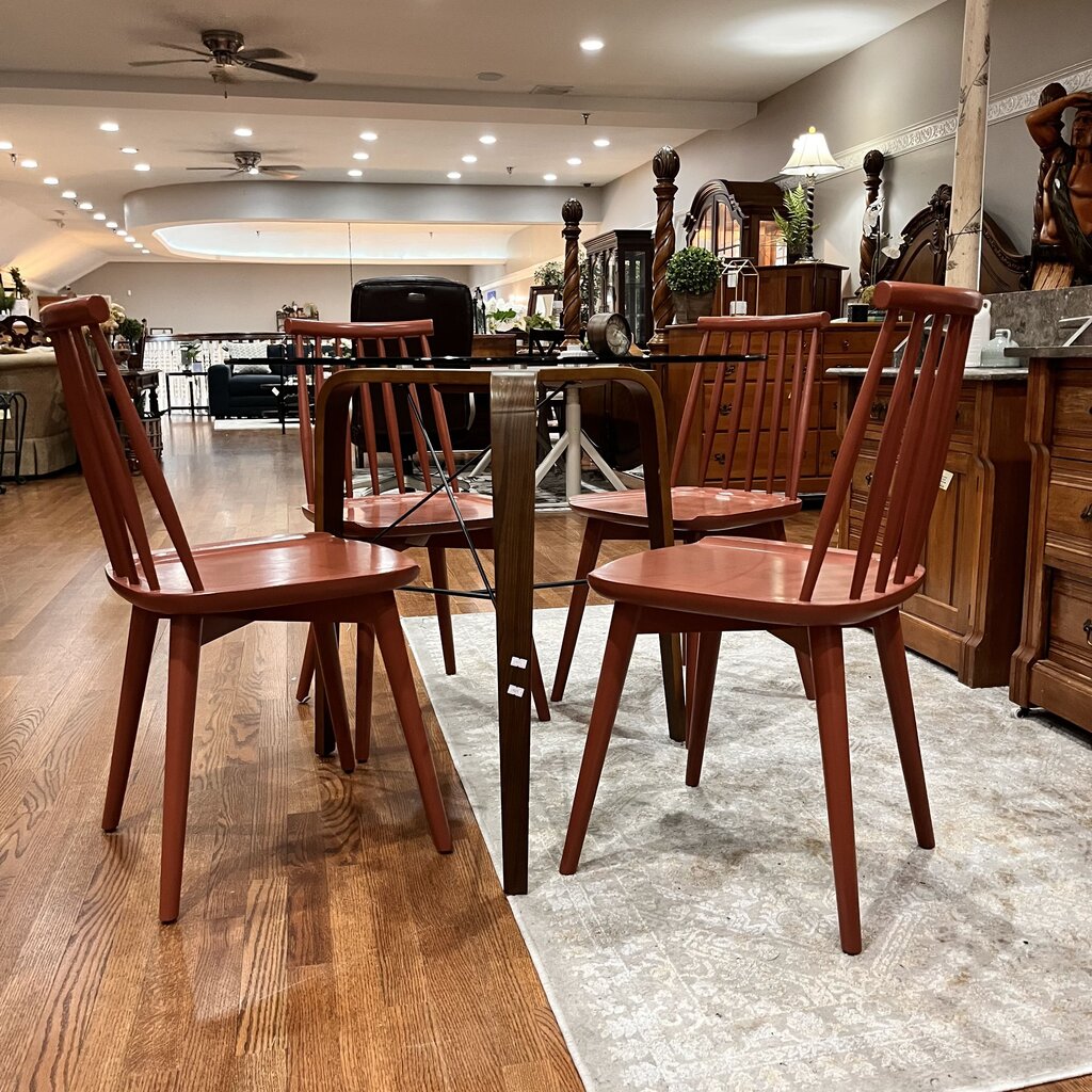 Orig Price $1200 - Glass Dining Table w/ 4 Chairs