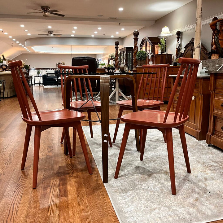 Orig Price $1200 - Glass Dining Table w/ 4 Chairs