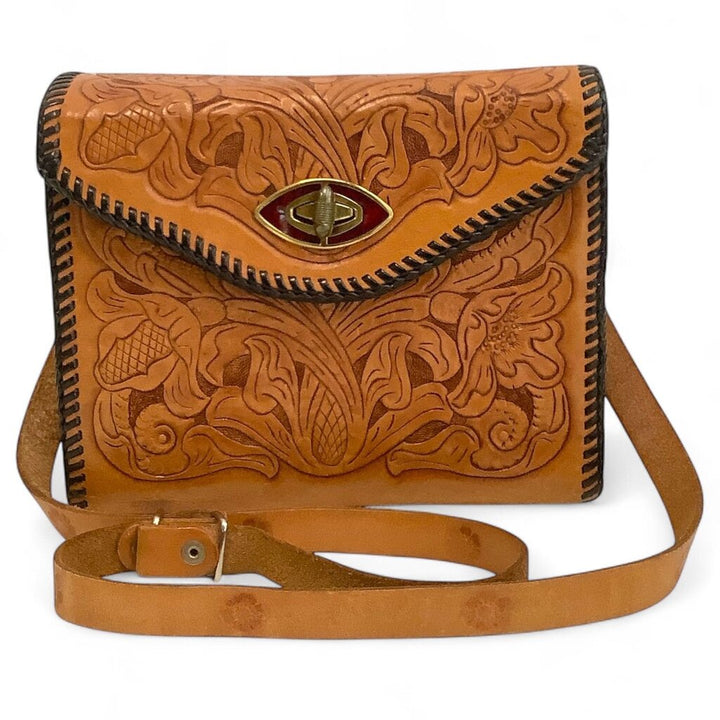 Leather Messenger Handbag