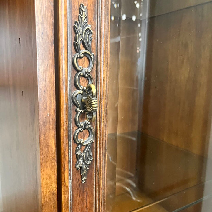 Media Center w/ Glass Door Cabinets