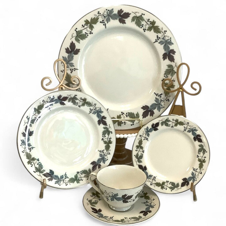 "Burgundy" 5 Pc. China Set Service for 10