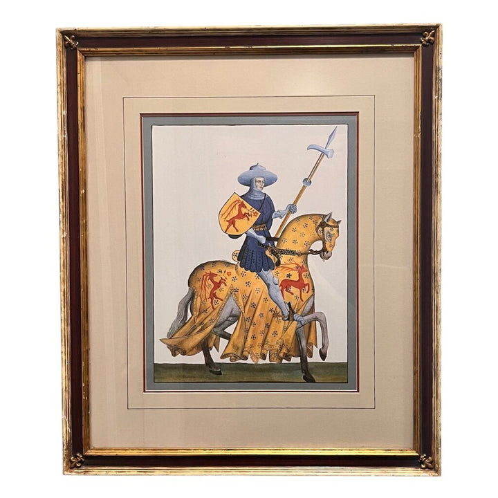 Italian Knight Framed Lithograph