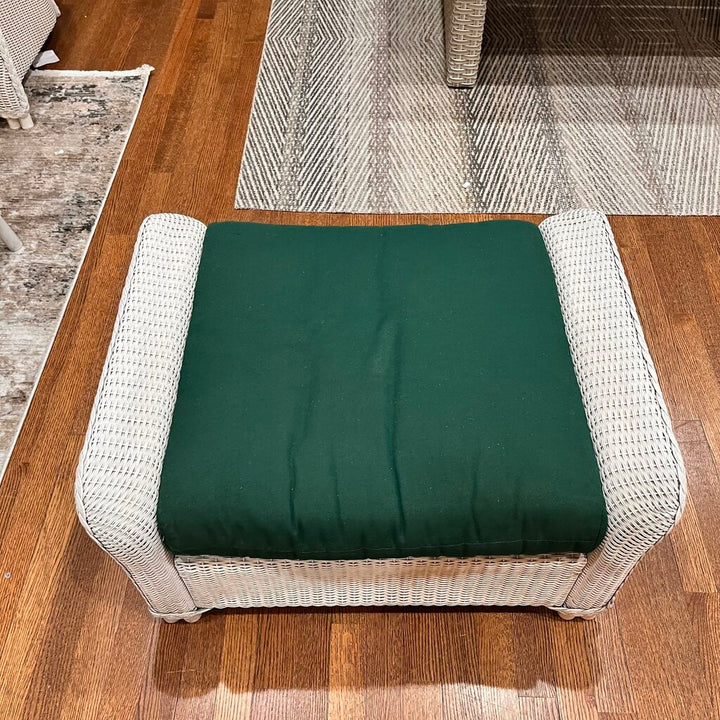 Wicker Ottoman w/ Cushion