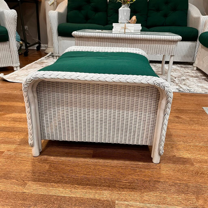 Wicker Ottoman w/ Cushion