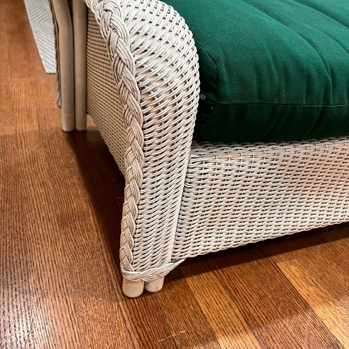 Wicker Ottoman w/ Cushion