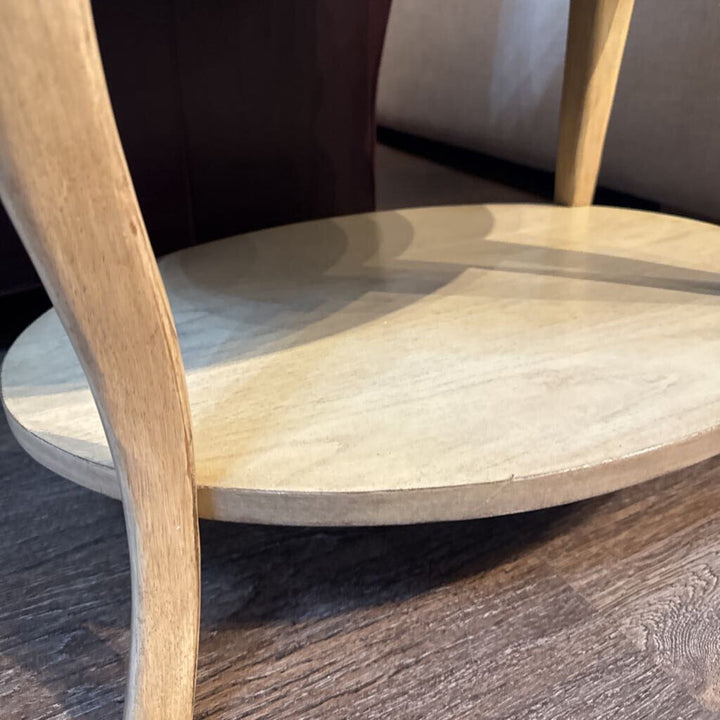 Jarvis Oval 2-Drawer Side Table